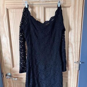Jump Black Lace Long Sleeve Dress